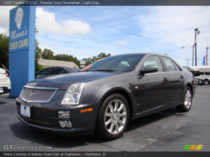 Thunder Gray ChromaFlair / Light Gray 2007 Cadillac STS V6