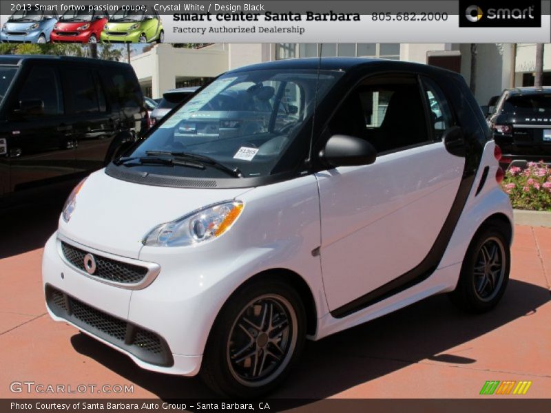 Crystal White / Design Black 2013 Smart fortwo passion coupe