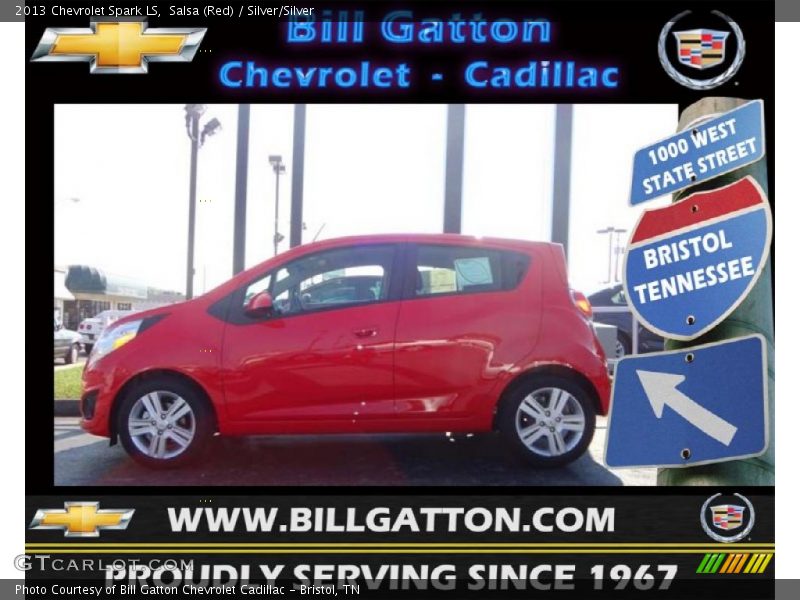 Salsa (Red) / Silver/Silver 2013 Chevrolet Spark LS