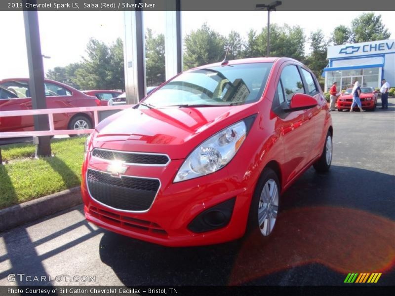 Salsa (Red) / Silver/Silver 2013 Chevrolet Spark LS