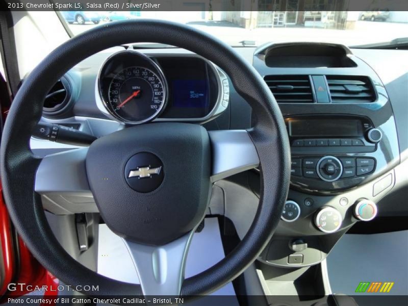 Salsa (Red) / Silver/Silver 2013 Chevrolet Spark LS