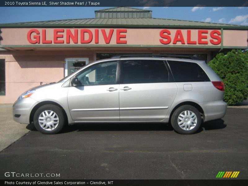 Silver Shadow Pearl / Taupe 2010 Toyota Sienna LE