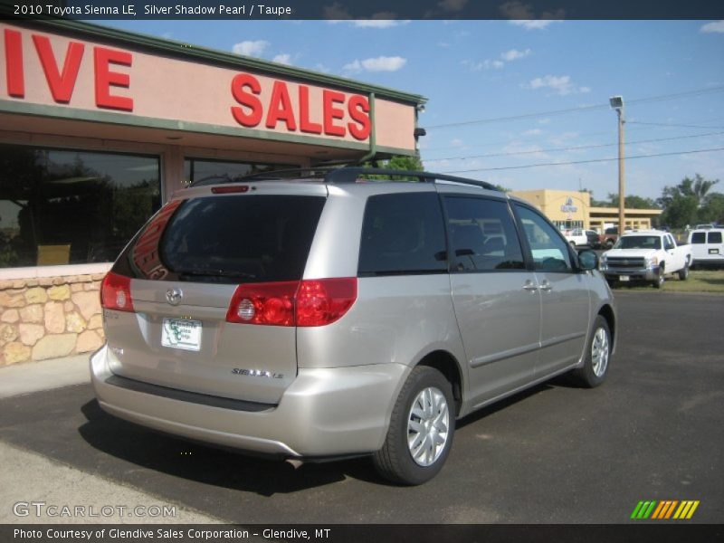 Silver Shadow Pearl / Taupe 2010 Toyota Sienna LE