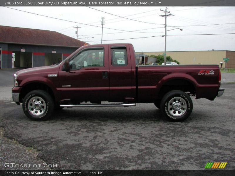 Dark Toreador Red Metallic / Medium Flint 2006 Ford F350 Super Duty XLT SuperCab 4x4