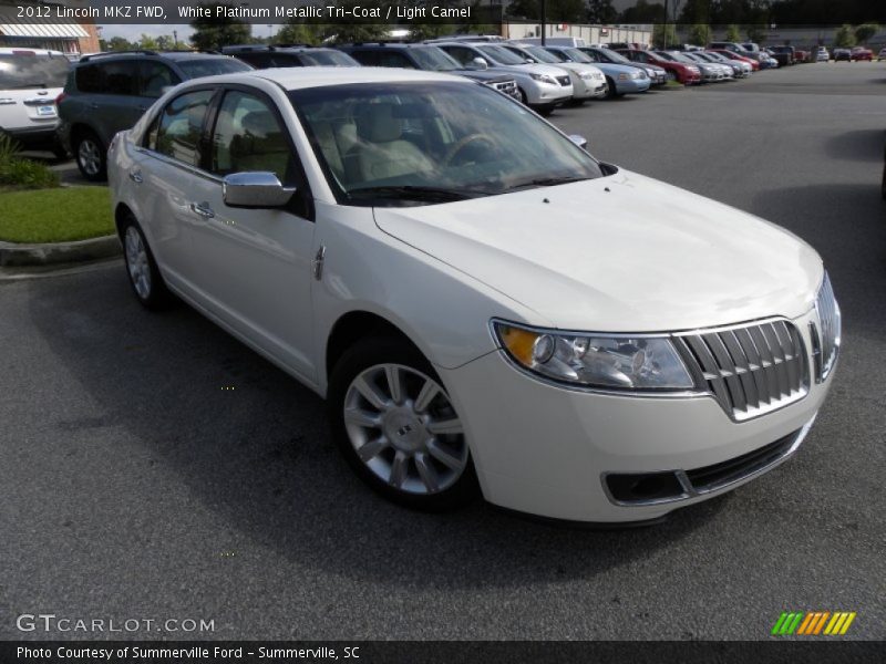 White Platinum Metallic Tri-Coat / Light Camel 2012 Lincoln MKZ FWD