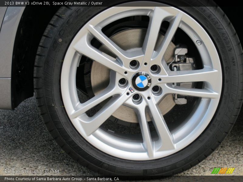 Space Gray Metallic / Oyster 2013 BMW X3 xDrive 28i