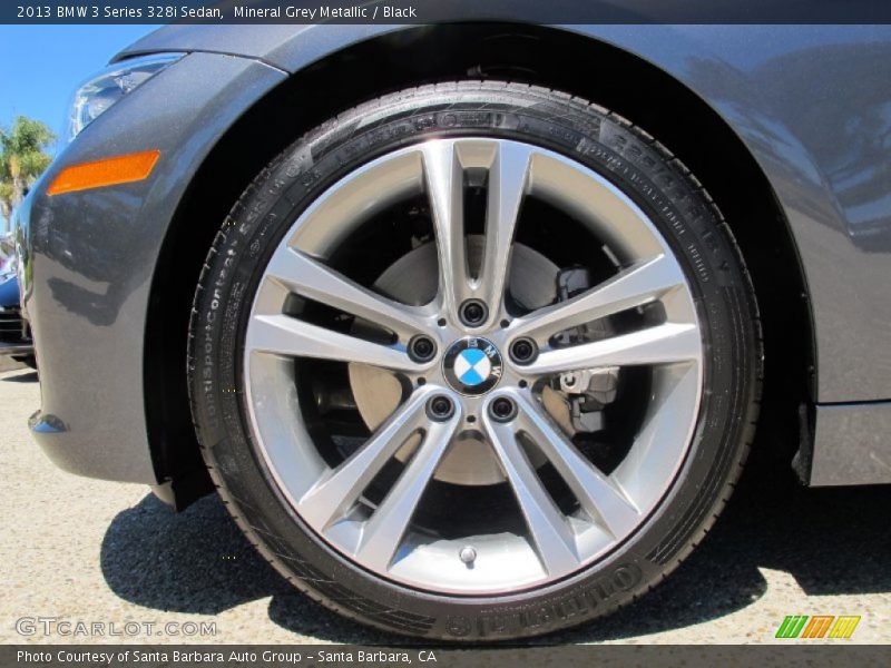 Mineral Grey Metallic / Black 2013 BMW 3 Series 328i Sedan