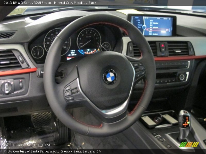 Mineral Grey Metallic / Black 2013 BMW 3 Series 328i Sedan