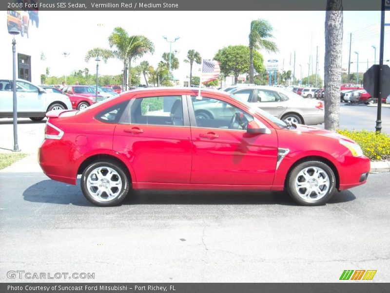 Vermillion Red / Medium Stone 2008 Ford Focus SES Sedan