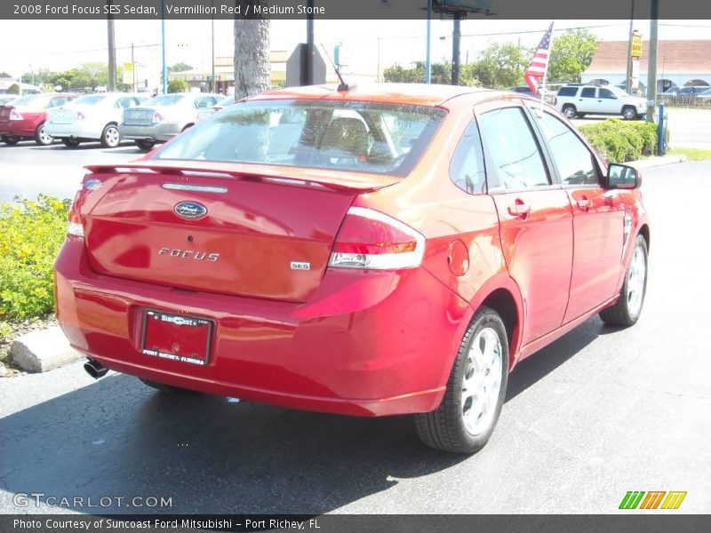 Vermillion Red / Medium Stone 2008 Ford Focus SES Sedan