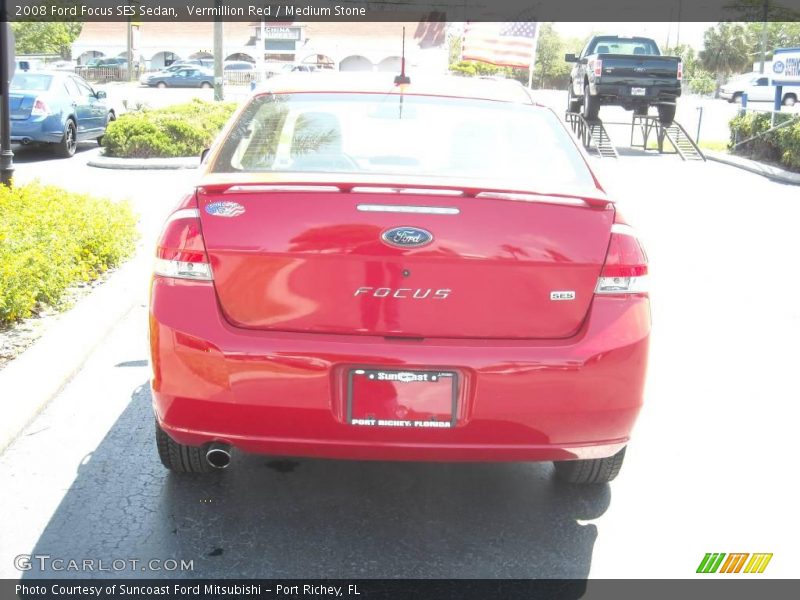 Vermillion Red / Medium Stone 2008 Ford Focus SES Sedan