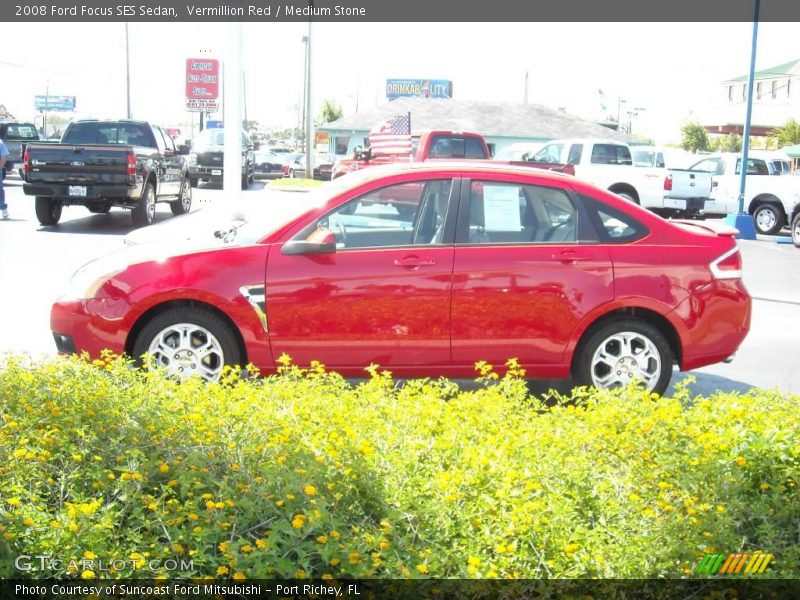 Vermillion Red / Medium Stone 2008 Ford Focus SES Sedan