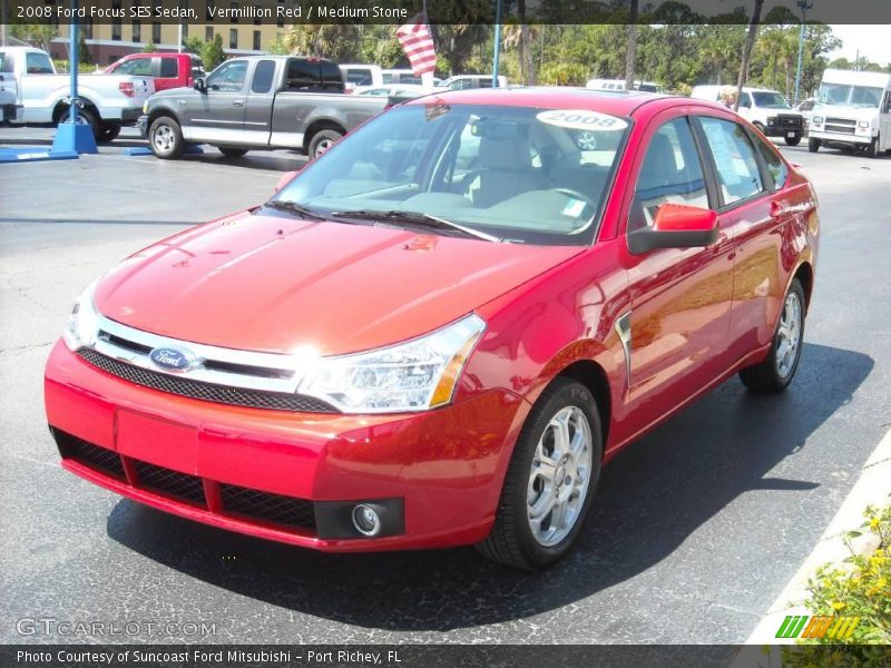 Vermillion Red / Medium Stone 2008 Ford Focus SES Sedan