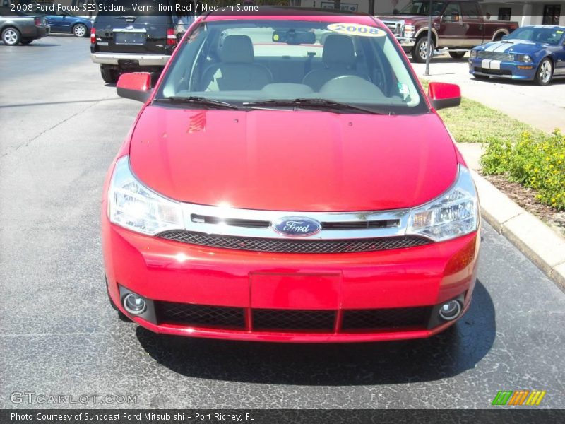 Vermillion Red / Medium Stone 2008 Ford Focus SES Sedan