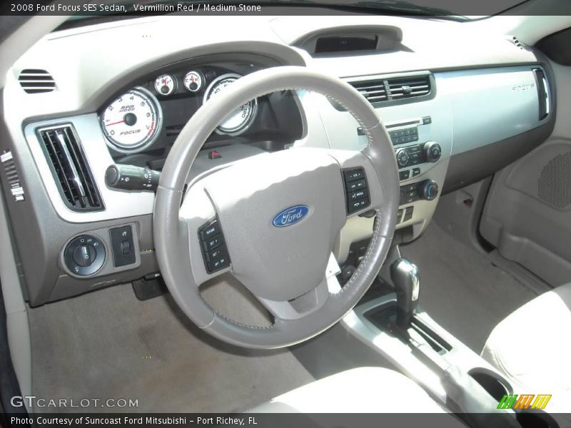 Vermillion Red / Medium Stone 2008 Ford Focus SES Sedan