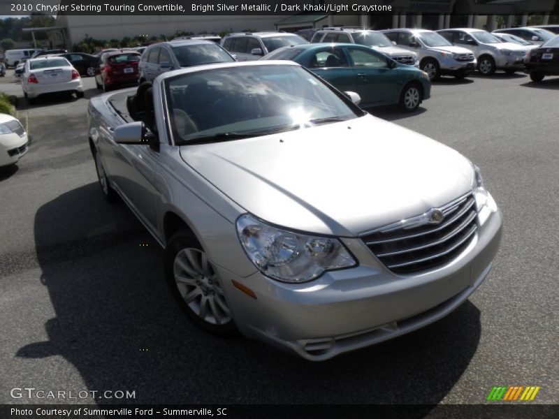Bright Silver Metallic / Dark Khaki/Light Graystone 2010 Chrysler Sebring Touring Convertible
