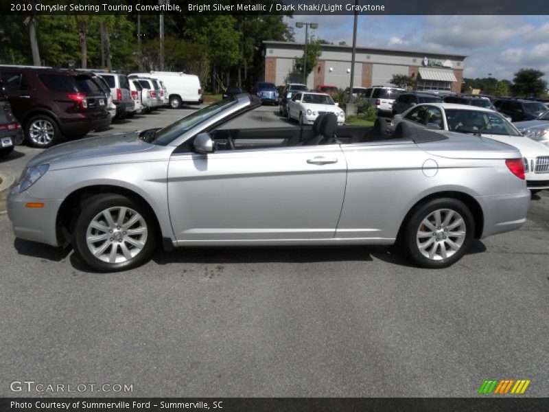 Bright Silver Metallic / Dark Khaki/Light Graystone 2010 Chrysler Sebring Touring Convertible