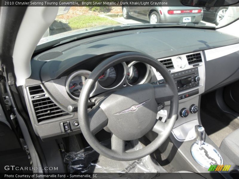 Bright Silver Metallic / Dark Khaki/Light Graystone 2010 Chrysler Sebring Touring Convertible