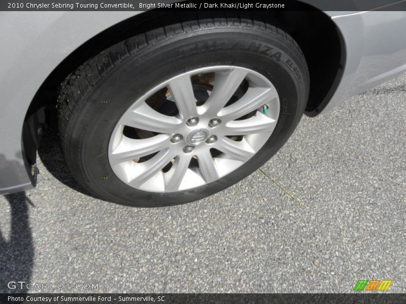 Bright Silver Metallic / Dark Khaki/Light Graystone 2010 Chrysler Sebring Touring Convertible