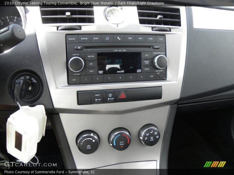 Bright Silver Metallic / Dark Khaki/Light Graystone 2010 Chrysler Sebring Touring Convertible
