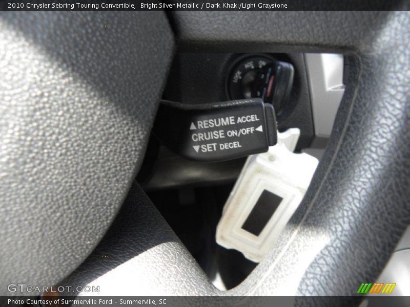 Bright Silver Metallic / Dark Khaki/Light Graystone 2010 Chrysler Sebring Touring Convertible