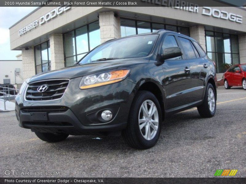 Black Forest Green Metallic / Cocoa Black 2010 Hyundai Santa Fe Limited