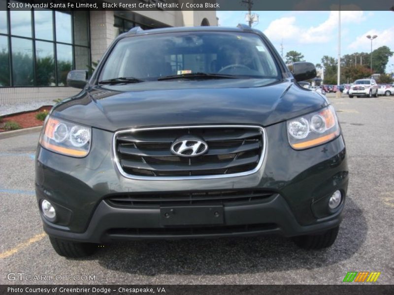 Black Forest Green Metallic / Cocoa Black 2010 Hyundai Santa Fe Limited