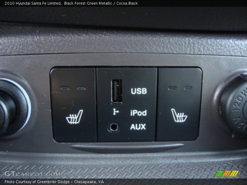 Black Forest Green Metallic / Cocoa Black 2010 Hyundai Santa Fe Limited