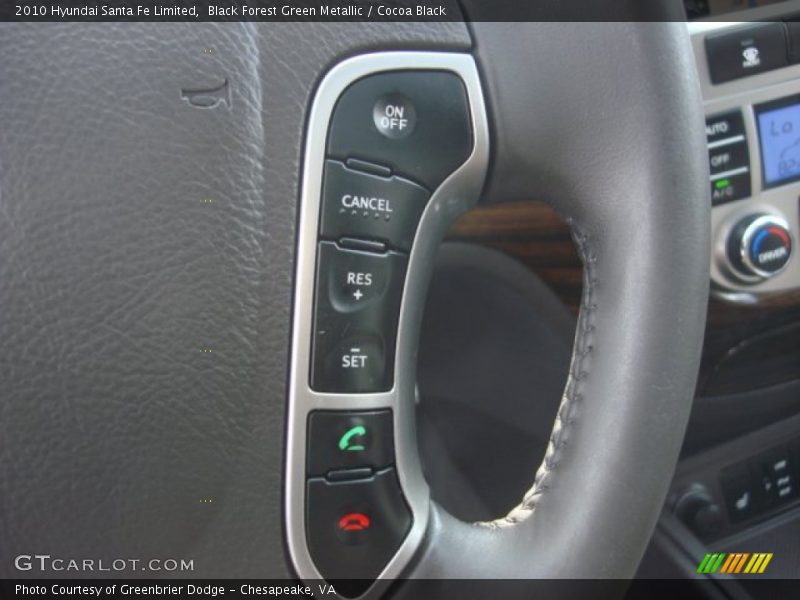 Black Forest Green Metallic / Cocoa Black 2010 Hyundai Santa Fe Limited