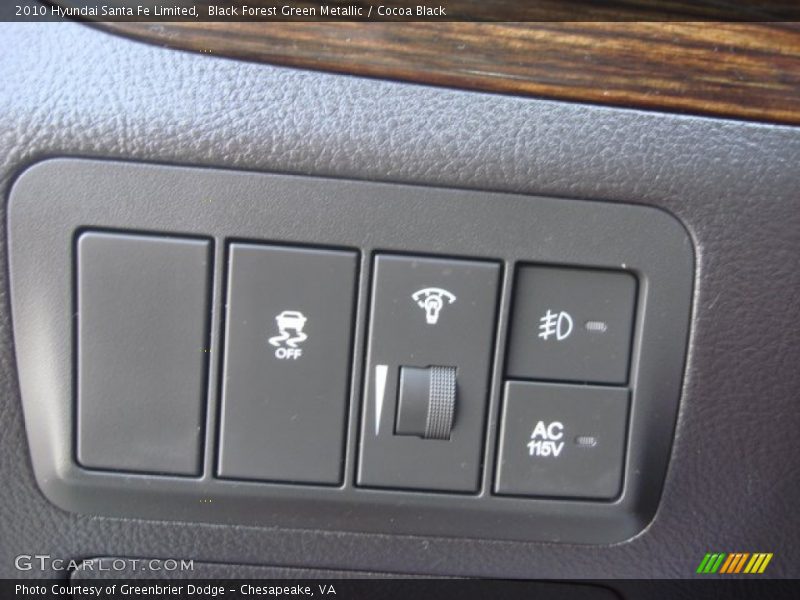 Black Forest Green Metallic / Cocoa Black 2010 Hyundai Santa Fe Limited