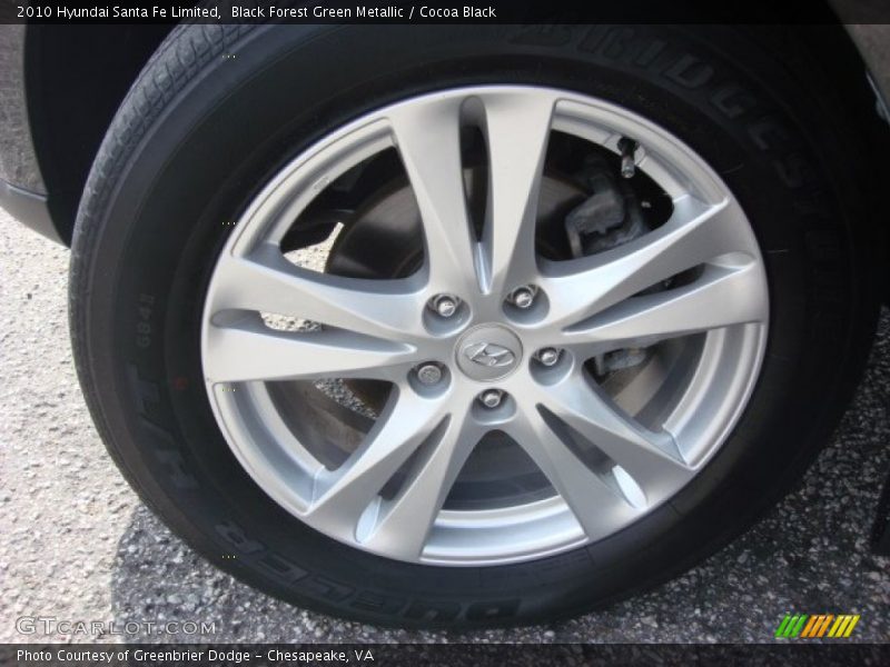 Black Forest Green Metallic / Cocoa Black 2010 Hyundai Santa Fe Limited