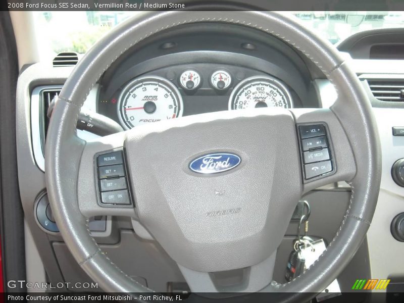 Vermillion Red / Medium Stone 2008 Ford Focus SES Sedan