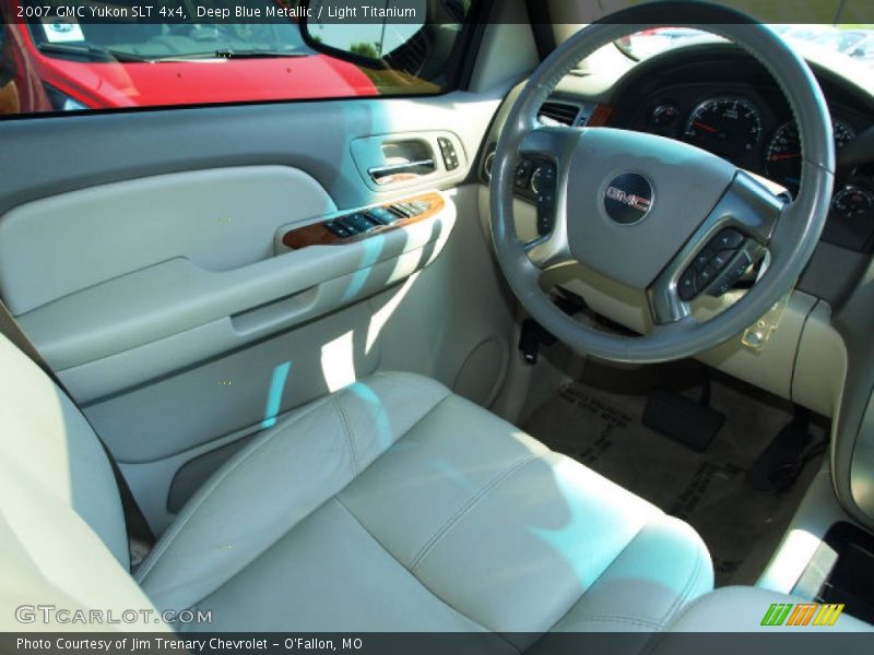 Deep Blue Metallic / Light Titanium 2007 GMC Yukon SLT 4x4