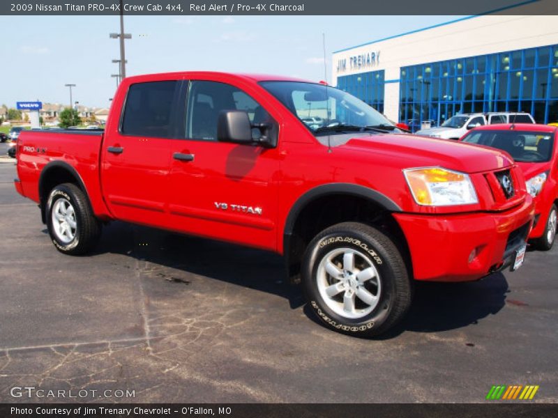 Red Alert / Pro-4X Charcoal 2009 Nissan Titan PRO-4X Crew Cab 4x4