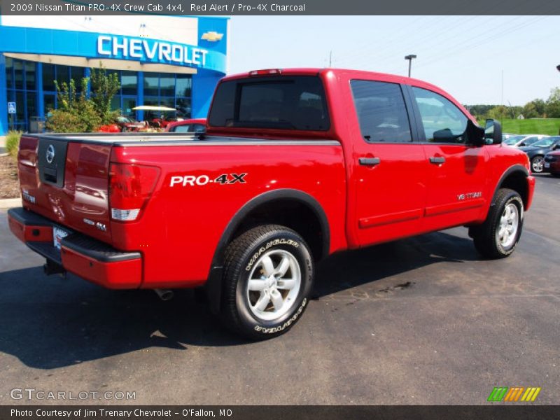 Red Alert / Pro-4X Charcoal 2009 Nissan Titan PRO-4X Crew Cab 4x4