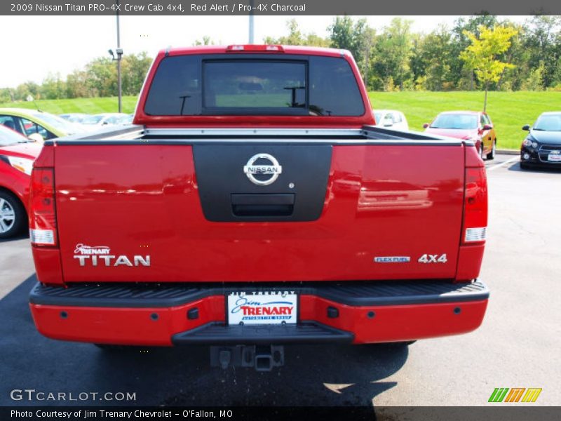 Red Alert / Pro-4X Charcoal 2009 Nissan Titan PRO-4X Crew Cab 4x4