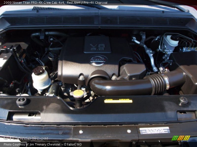 Red Alert / Pro-4X Charcoal 2009 Nissan Titan PRO-4X Crew Cab 4x4