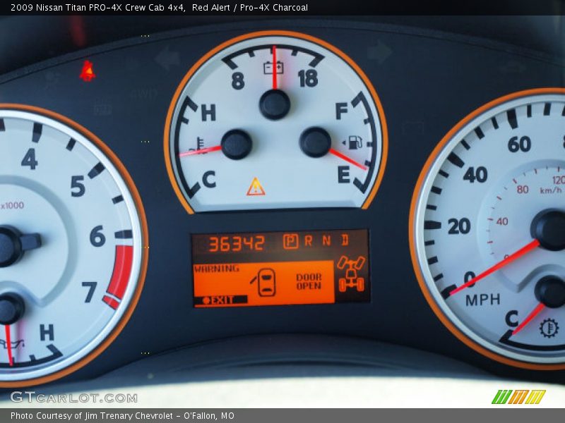 Red Alert / Pro-4X Charcoal 2009 Nissan Titan PRO-4X Crew Cab 4x4