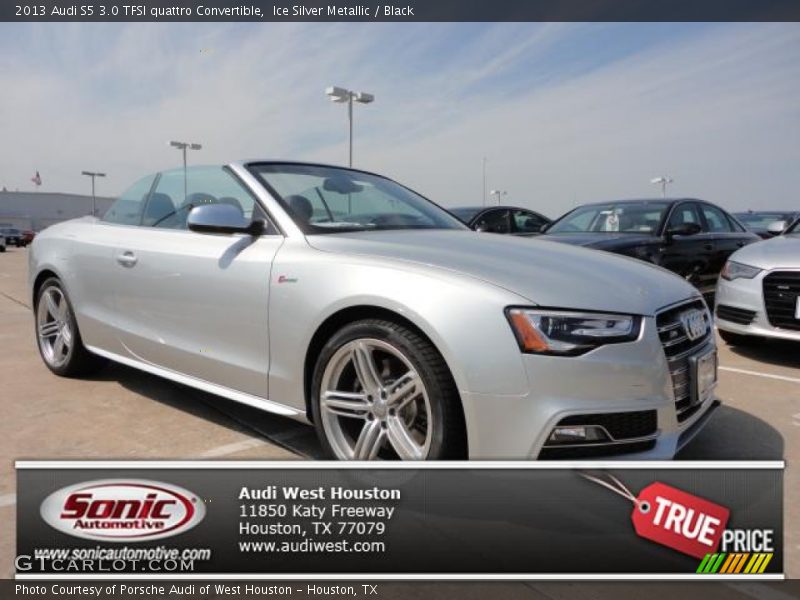 Ice Silver Metallic / Black 2013 Audi S5 3.0 TFSI quattro Convertible