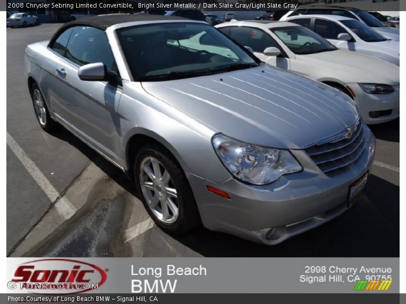 Bright Silver Metallic / Dark Slate Gray/Light Slate Gray 2008 Chrysler Sebring Limited Convertible