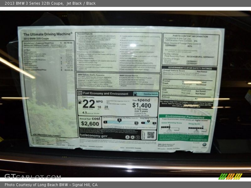 Jet Black / Black 2013 BMW 3 Series 328i Coupe