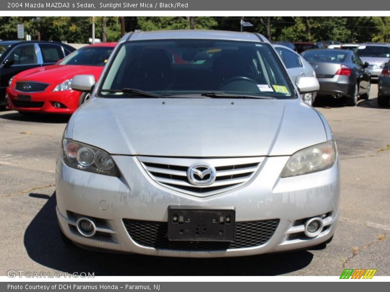 Sunlight Silver Mica / Black/Red 2004 Mazda MAZDA3 s Sedan