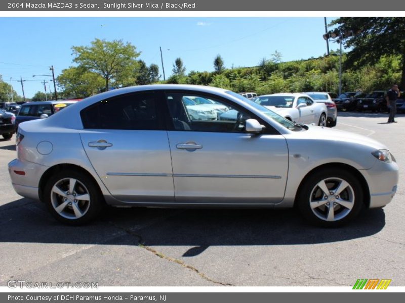 Sunlight Silver Mica / Black/Red 2004 Mazda MAZDA3 s Sedan