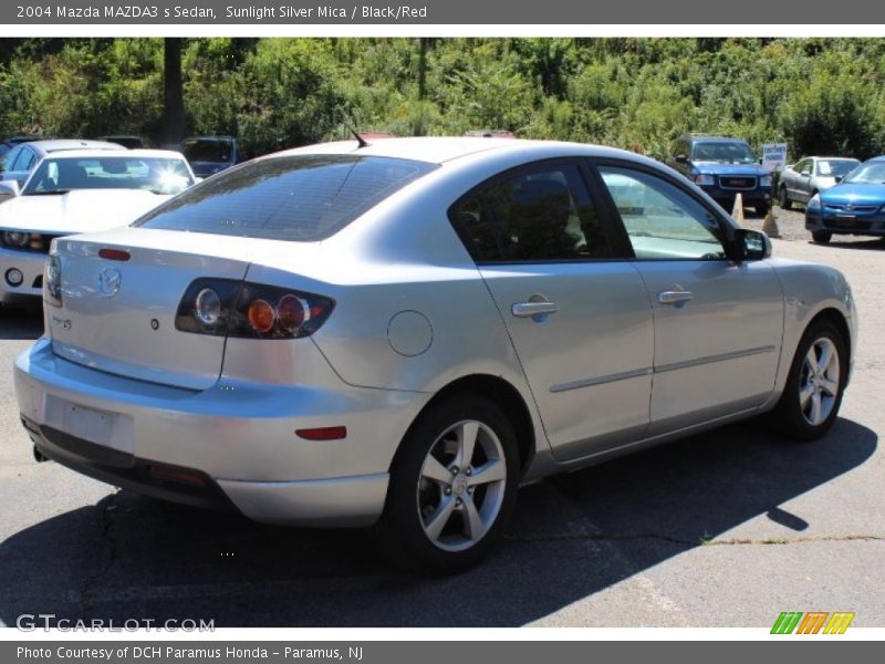Sunlight Silver Mica / Black/Red 2004 Mazda MAZDA3 s Sedan