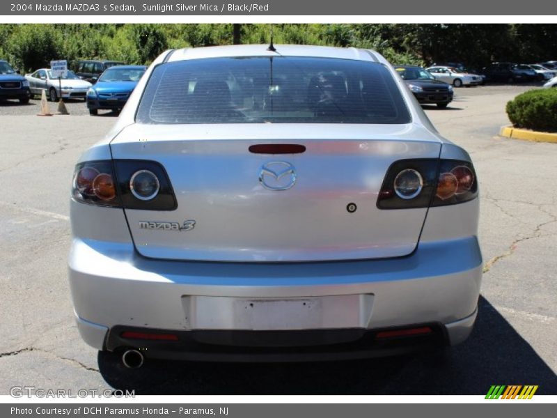 Sunlight Silver Mica / Black/Red 2004 Mazda MAZDA3 s Sedan