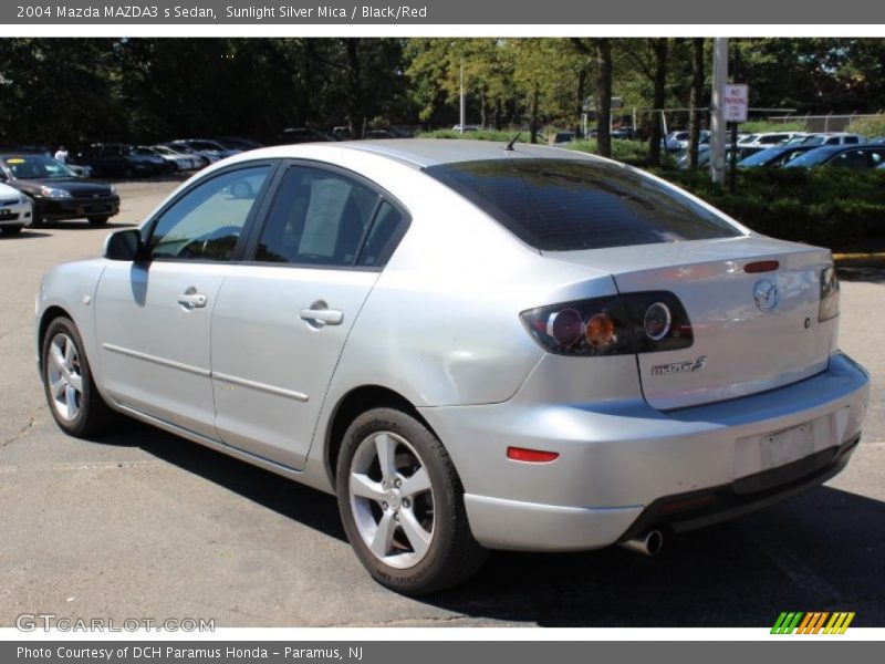 Sunlight Silver Mica / Black/Red 2004 Mazda MAZDA3 s Sedan