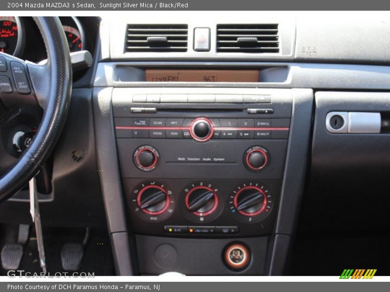 Sunlight Silver Mica / Black/Red 2004 Mazda MAZDA3 s Sedan