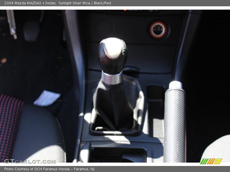 Sunlight Silver Mica / Black/Red 2004 Mazda MAZDA3 s Sedan