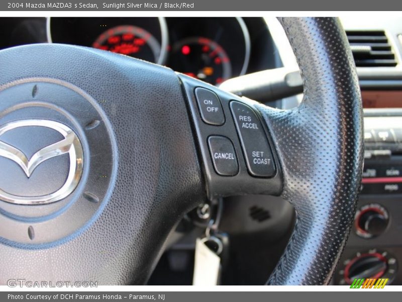 Sunlight Silver Mica / Black/Red 2004 Mazda MAZDA3 s Sedan