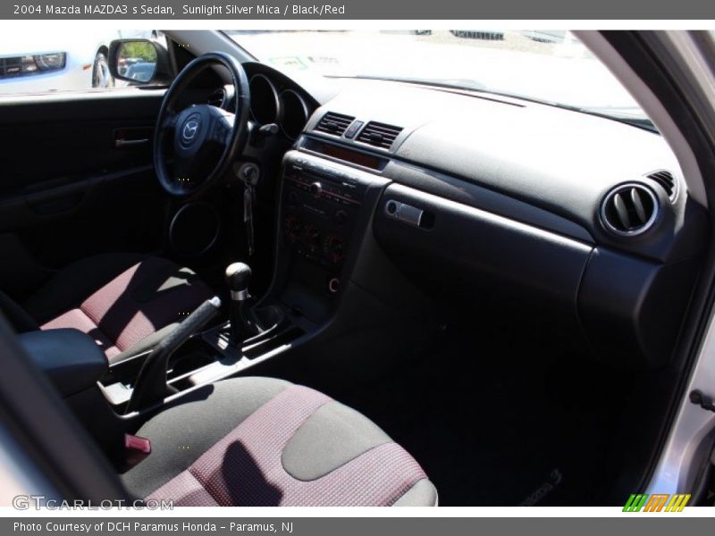 Sunlight Silver Mica / Black/Red 2004 Mazda MAZDA3 s Sedan
